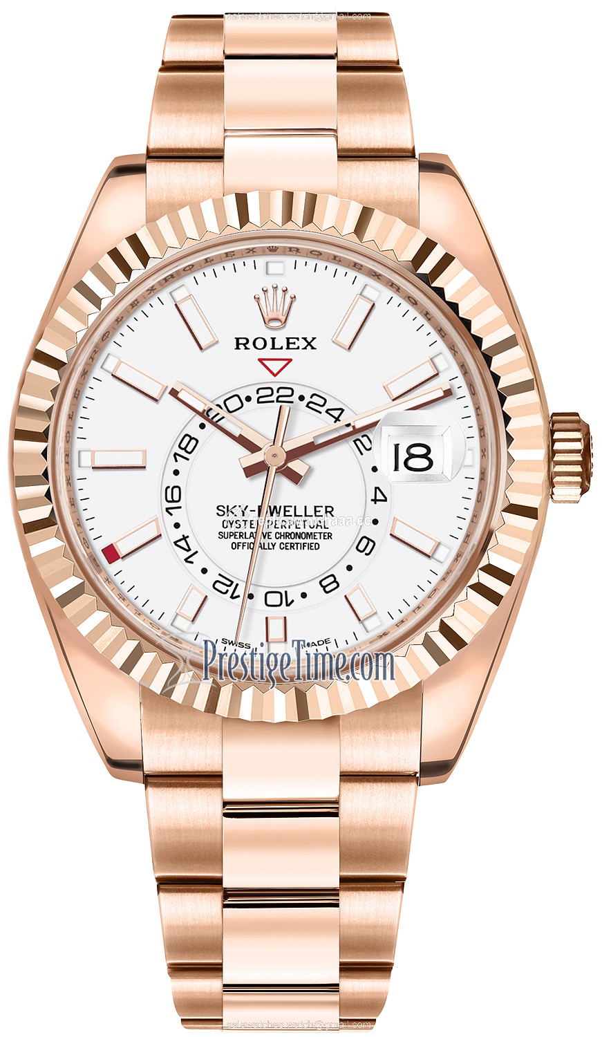 326935 White Index Rolex Sky Dweller 42mm Mens Watch 326935 White Index Rolex Sky Dweller 42mm Mens Watch