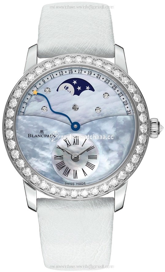 3653-1954L-58b Blancpain Women's Retrograde Calendar Moonphase Ladies Watch 3653-1954L-58b Blancpain Women's Retrograde Calendar Moonphase Ladies Watch