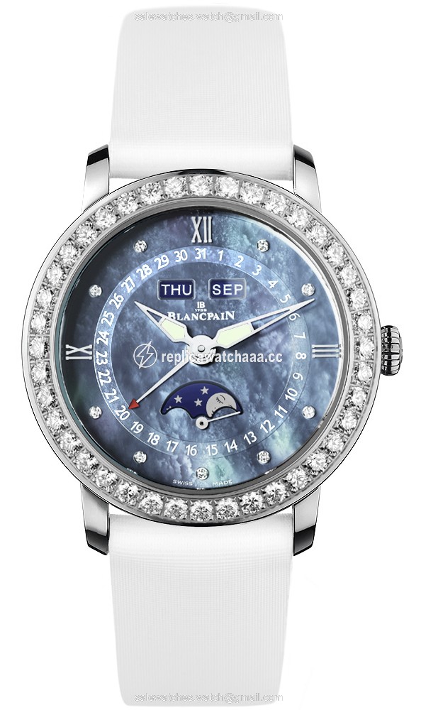 3663-4654L-52b Blancpain Villeret Moonphase & Complete Calendar - 34mm Ladies Watch 3663-4654L-52b Blancpain Villeret Moonphase & Complete Calendar - 34mm Ladies Watch