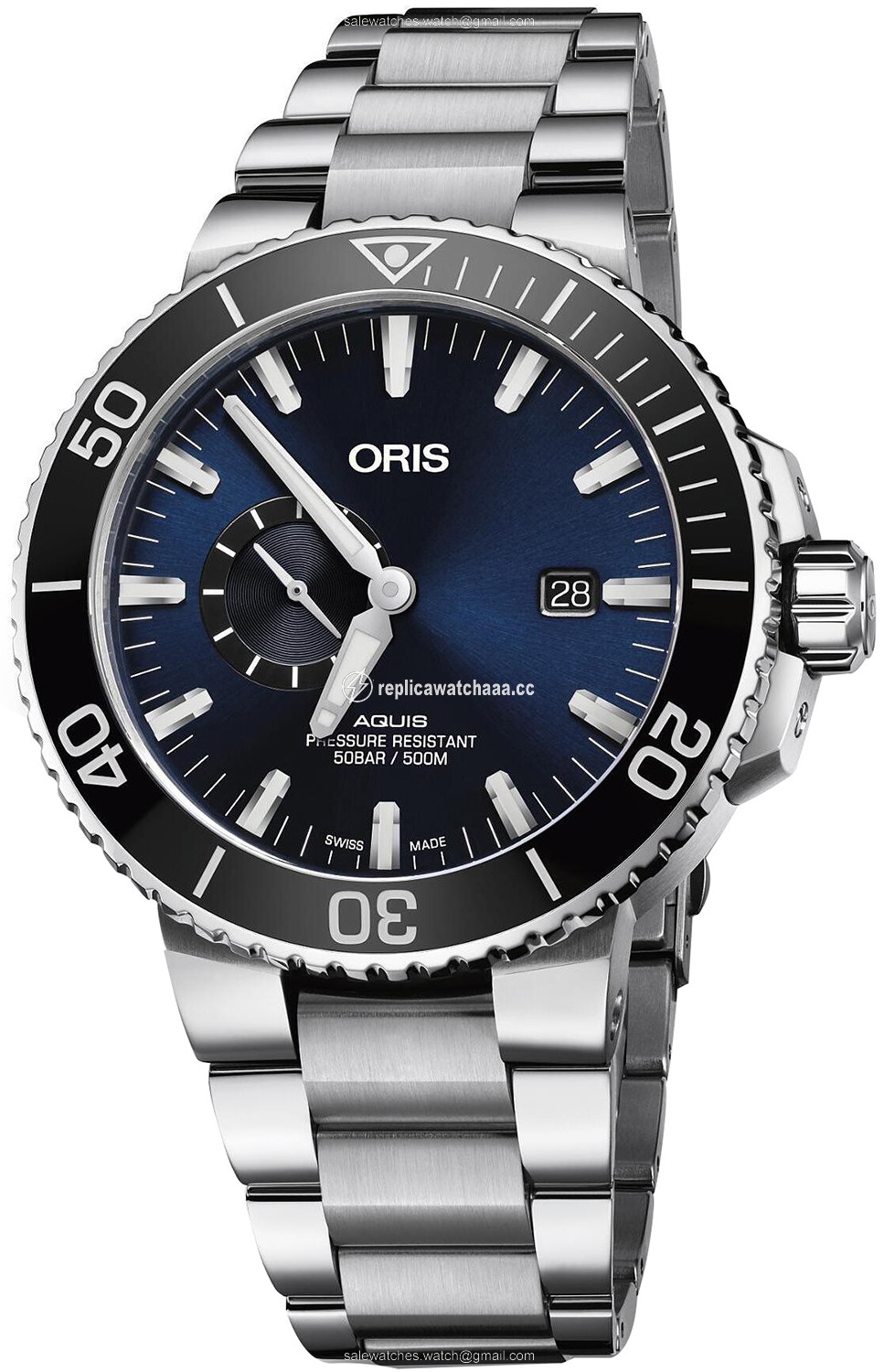01 743 7733 4135-07 8 24 05PEB Oris Aquis Small Second, Date 45.5 Mens Watch 01 743 7733 4135-07 8 24 05PEB Oris Aquis Small Second, Date 45.5 Mens Watch