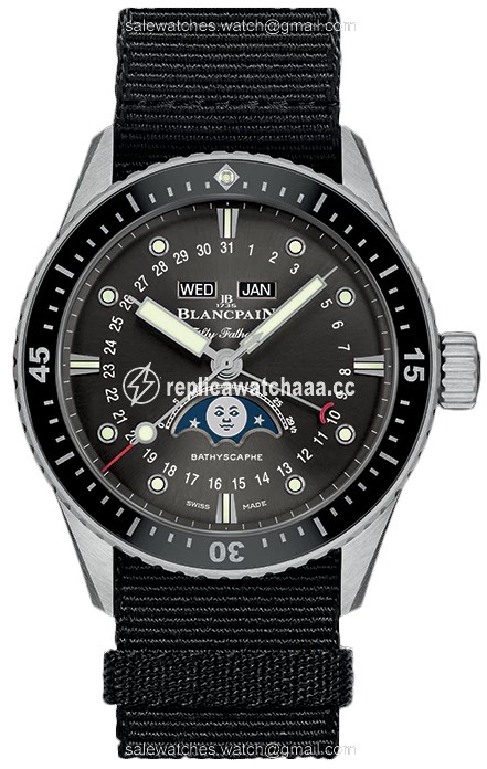 5054-1110-naba Blancpain Fifty Fathoms Bathyscaphe Complete Calendar 43mm Mens Watch 5054-1110-naba Blancpain Fifty Fathoms Bathyscaphe Complete Calendar 43mm Mens Watch