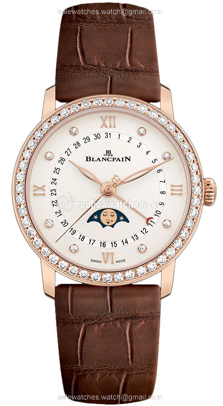 6126-2987-55b Blancpain Villeret Quantieme Phases de Lune 33.2mm Ladies Watch 6126-2987-55b Blancpain Villeret Quantieme Phases de Lune 33.2mm Ladies Watch