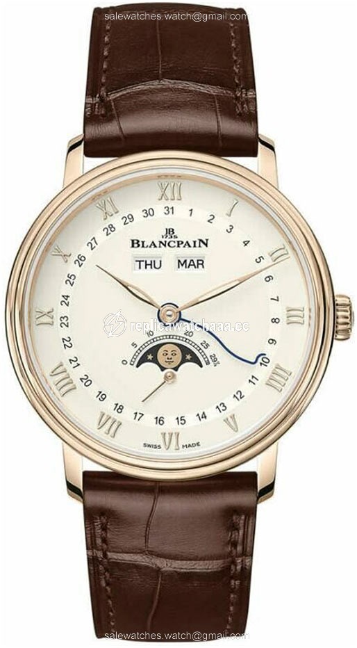 6264-3642-55b Blancpain Villeret Moonphase & Complete Calendar 38mm Mens Watch 6264-3642-55b Blancpain Villeret Moonphase & Complete Calendar 38mm Mens Watch