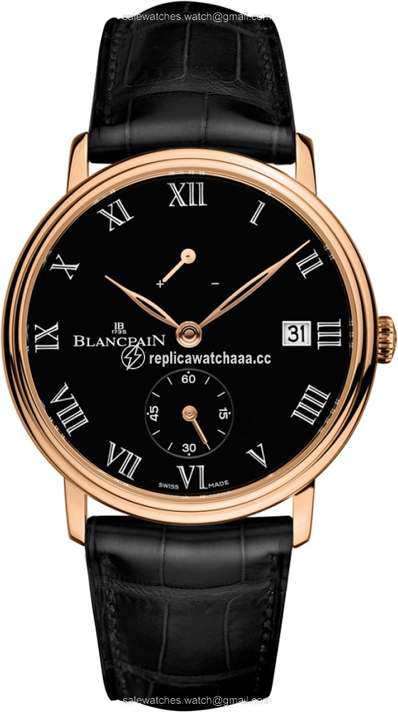 6614-3637-55b Blancpain Villeret 8 Days Manual Wind Mens Watch 6614-3637-55b Blancpain Villeret 8 Days Manual Wind Mens Watch