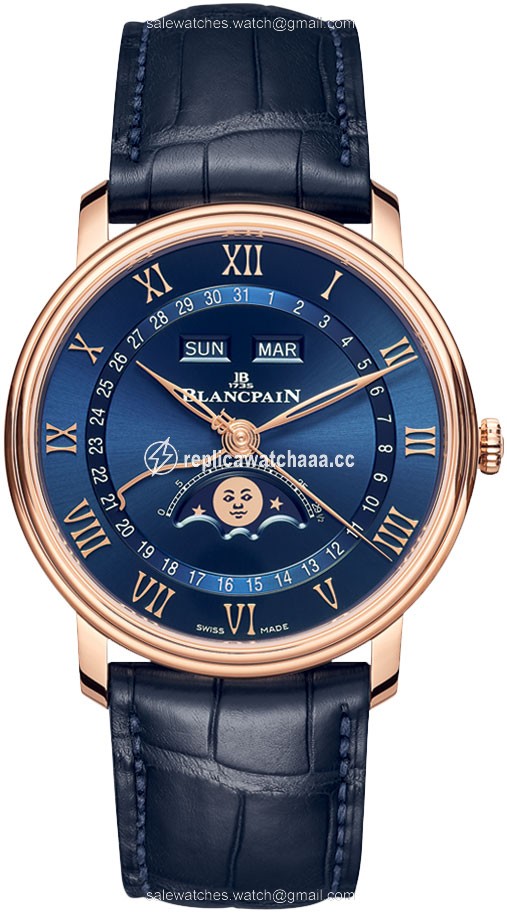 6654-3640-55b Blancpain Villeret Moonphase & Complete Calendar 40mm Mens Watch 6654-3640-55b Blancpain Villeret Moonphase & Complete Calendar 40mm Mens Watch