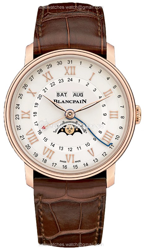 6676-3642-55b Blancpain Villeret Moonphase Complete Calendar GMT 40mm Mens Watch 6676-3642-55b Blancpain Villeret Moonphase Complete Calendar GMT 40mm Mens Watch