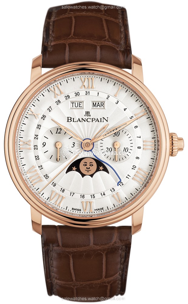 6685-3642-55b Blancpain Villeret Single Pusher Chronograph Complete Calendar Mens Watch 6685-3642-55b Blancpain Villeret Single Pusher Chronograph Complete Calendar Mens Watch