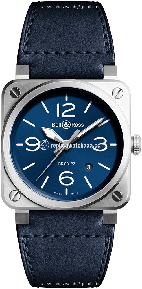 BR0392-BLU-ST/SCA Blue Steel Bell & Ross BR03-92 Automatic 42mm Mens Watch BR0392-BLU-ST/SCA Blue Steel Bell & Ross BR03-92 Automatic 42mm Mens Watch