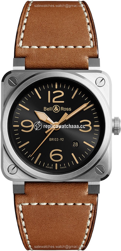 BR0392-GH-ST/SCA Golden Heritage Bell & Ross BR03-92 Automatic 42mm Mens Watch BR0392-GH-ST/SCA Golden Heritage Bell & Ross BR03-92 Automatic 42mm Mens Watch