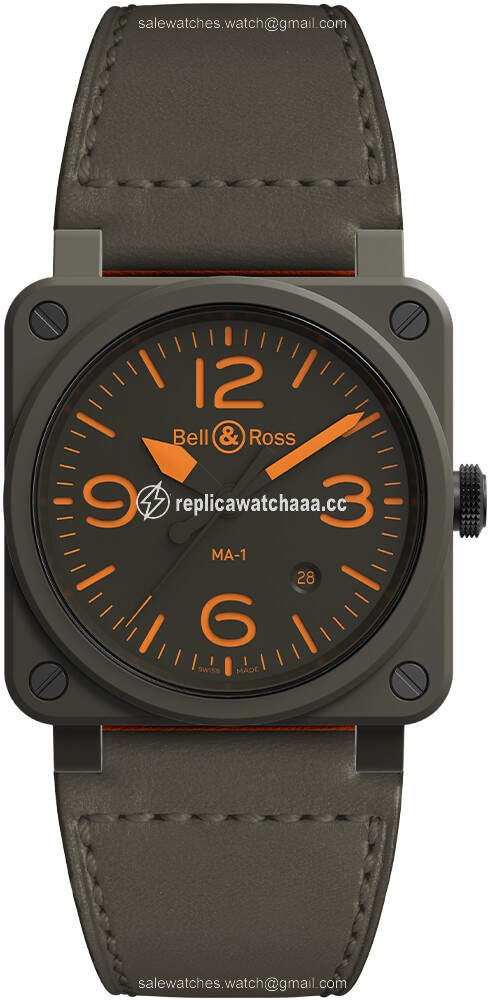 BR0392-KAO-CE/SCA MA-1 Pilot Bell & Ross BR03-92 Automatic 42mm Mens Watch BR0392-KAO-CE/SCA MA-1 Pilot Bell & Ross BR03-92 Automatic 42mm Mens Watch