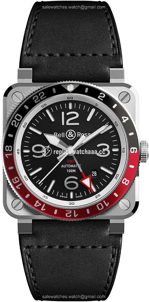BR0393-BL-ST/SCA Bell & Ross BR03 GMT 42mm Mens Watch BR0393-BL-ST/SCA Bell & Ross BR03 GMT 42mm Mens Watch