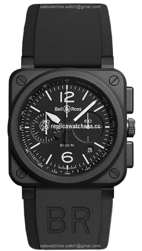 BR0394-BL-CE Bell & Ross BR03-94 Chronograph 42mm Mens Watch BR0394-BL-CE Bell & Ross BR03-94 Chronograph 42mm Mens Watch