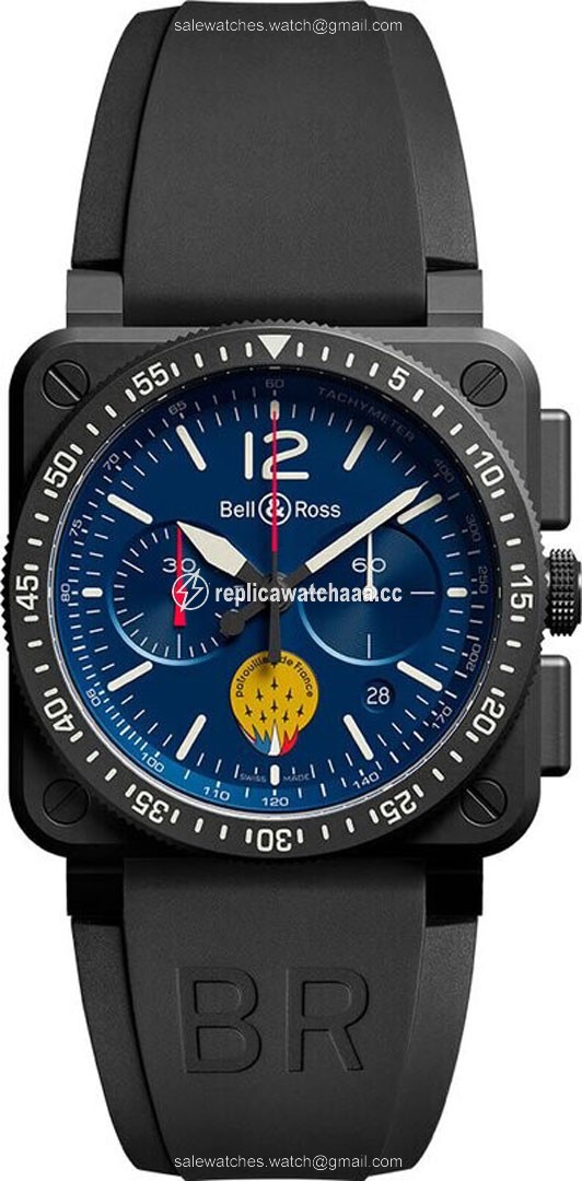BR0394-PAF1-CE/SRB Patrouille de France Bell & Ross BR03-94 Chronograph 42mm Mens Watch BR0394-PAF1-CE/SRB Patrouille de France Bell & Ross BR03-94 Chronograph 42mm Mens Watch