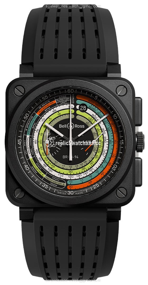 BR0394-SW-CE/SRB Multimeter Bell & Ross BR03-94 Chronograph 42mm Mens Watch BR0394-SW-CE/SRB Multimeter Bell & Ross BR03-94 Chronograph 42mm Mens Watch