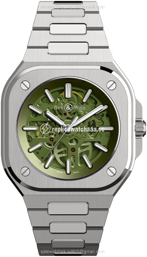 BR05A-GN-SKST/SST Skeleton Green Bell & Ross BR 05 Automatic 40mm Mens Watch BR05A-GN-SKST/SST Skeleton Green Bell & Ross BR 05 Automatic 40mm Mens Watch