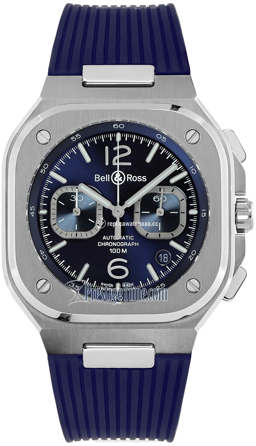 BR05C-BU-ST/SRB Bell & Ross BR 05 Chronograph 42mm Mens Watch BR05C-BU-ST/SRB Bell & Ross BR 05 Chronograph 42mm Mens Watch