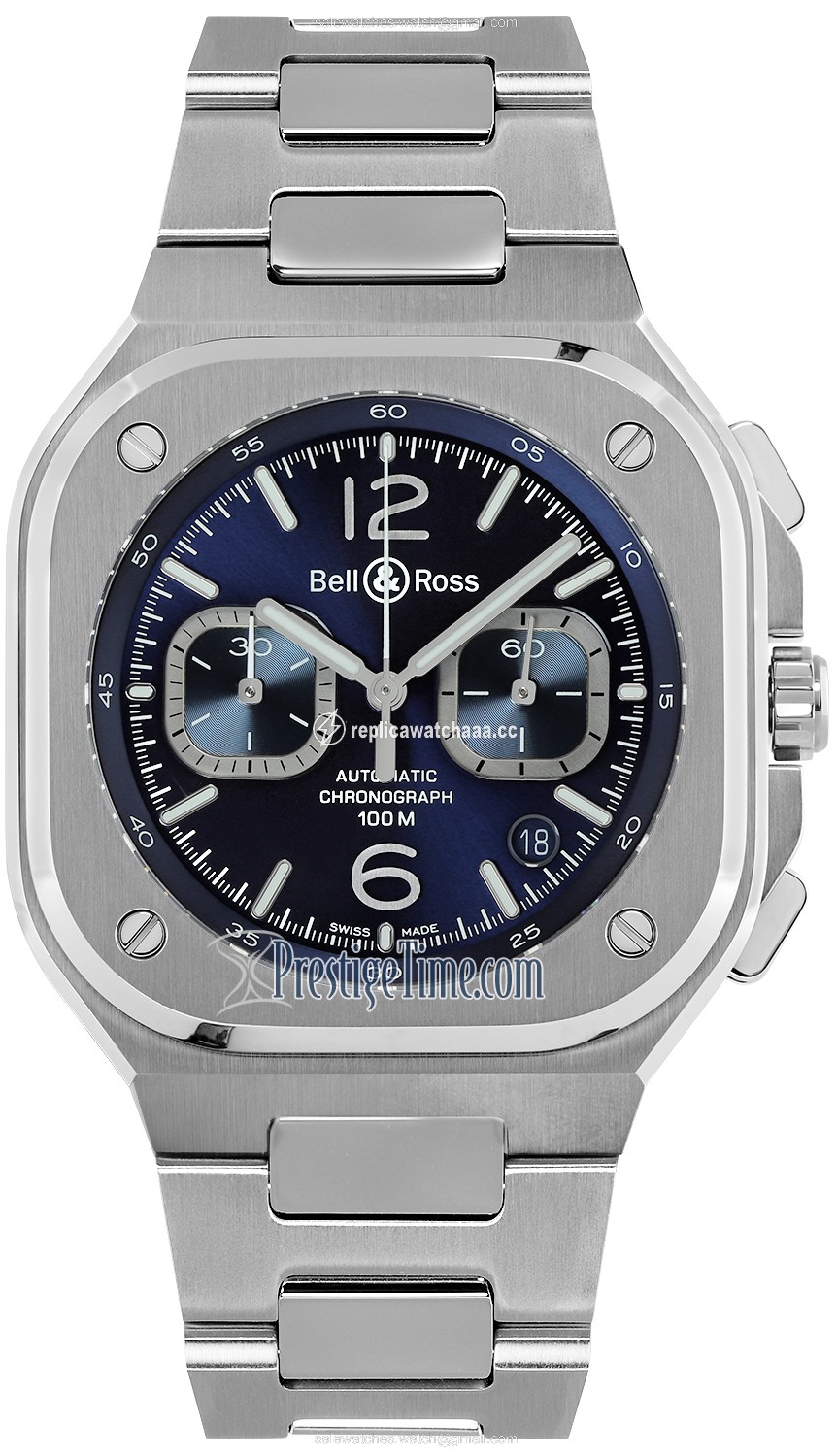BR05C-BU-ST/SST Bell & Ross BR 05 Chronograph 42mm Mens Watch BR05C-BU-ST/SST Bell & Ross BR 05 Chronograph 42mm Mens Watch