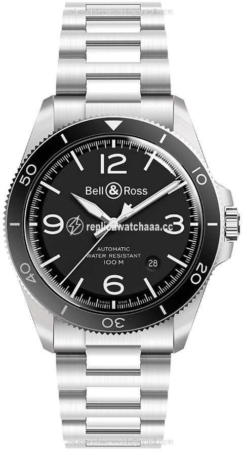 BRV292-BL-ST/SST Black Steel Bell & Ross BR V2-92 Mens Watch BRV292-BL-ST/SST Black Steel Bell & Ross BR V2-92 Mens Watch