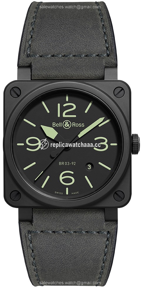 BR0392-BL3-CE/SCA BR 03-95 Nightlum Bell & Ross BR03-92 Automatic 42mm Mens Watch BR0392-BL3-CE/SCA BR 03-95 Nightlum Bell & Ross BR03-92 Automatic 42mm Mens Watch