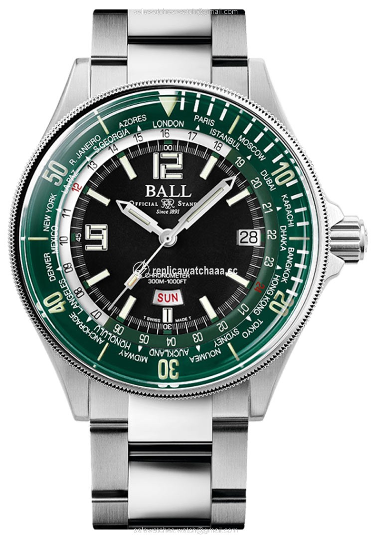 DG2232A-SC-GRBK Ball Watch Engineer Master II Diver Worldtime 42mm Mens Watch DG2232A-SC-GRBK Ball Watch Engineer Master II Diver Worldtime 42mm Mens Watch