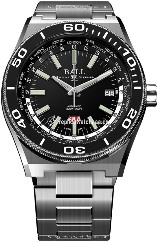 DG3032A-S-BKBK Ball Watch Roadmaster Worldtime 42mm Mens Watch DG3032A-S-BKBK Ball Watch Roadmaster Worldtime 42mm Mens Watch