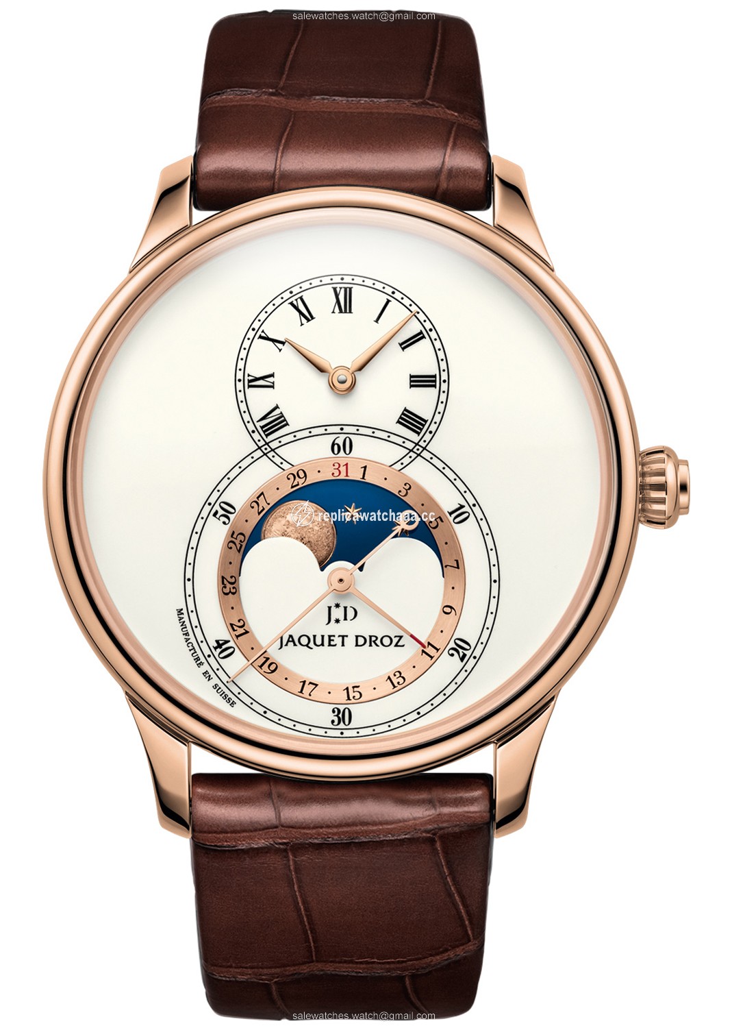 j007533200 Jaquet Droz Grande Seconde Moon 43mm Mens Watch j007533200 Jaquet Droz Grande Seconde Moon 43mm Mens Watch