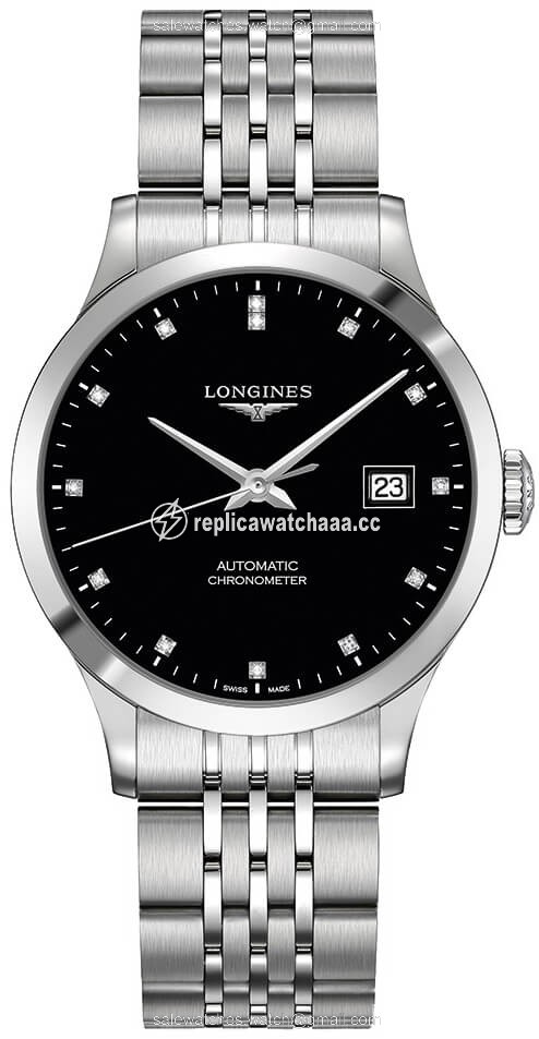 L2.820.4.57.6 L28204576 Longines Record 38.5mm Midsize Watch L2.820.4.57.6 L28204576 Longines Record 38.5mm Midsize Watch