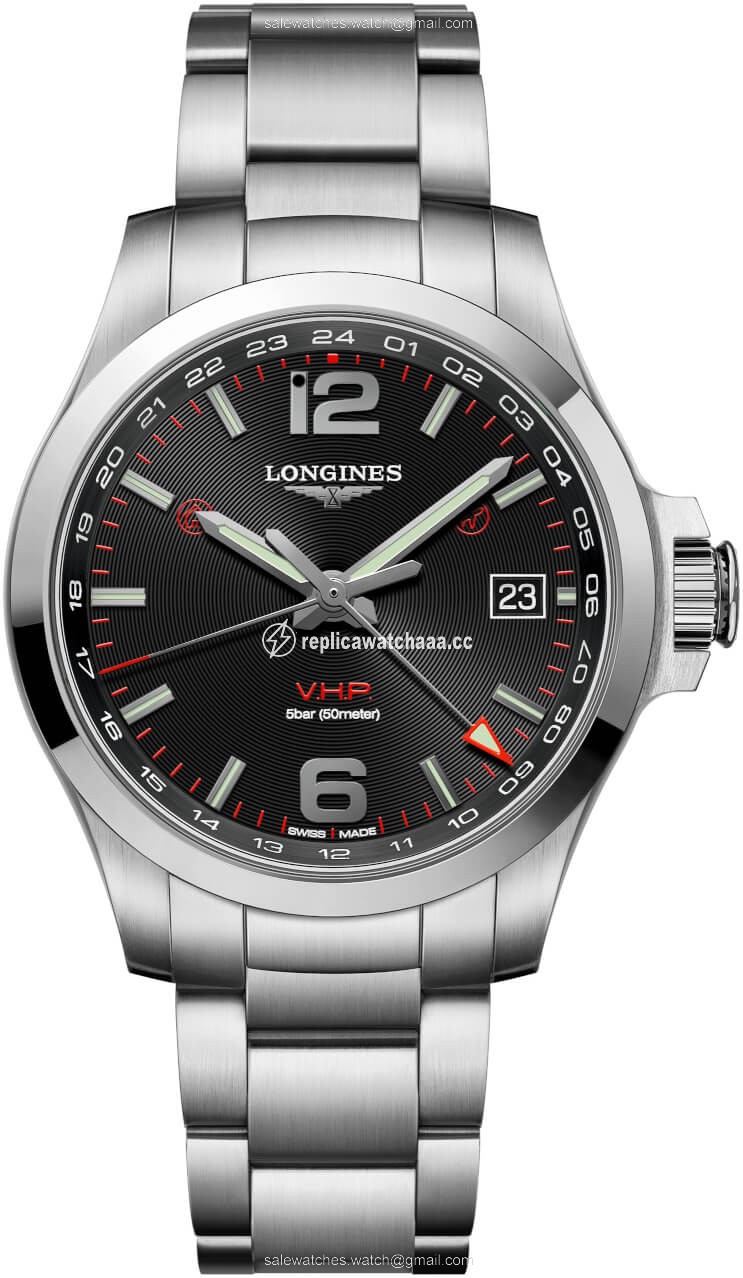 L3.718.4.56.6 L37184566 Longines Conquest V.H.P. GMT 41mm Mens Watch L3.718.4.56.6 L37184566 Longines Conquest V.H.P. GMT 41mm Mens Watch