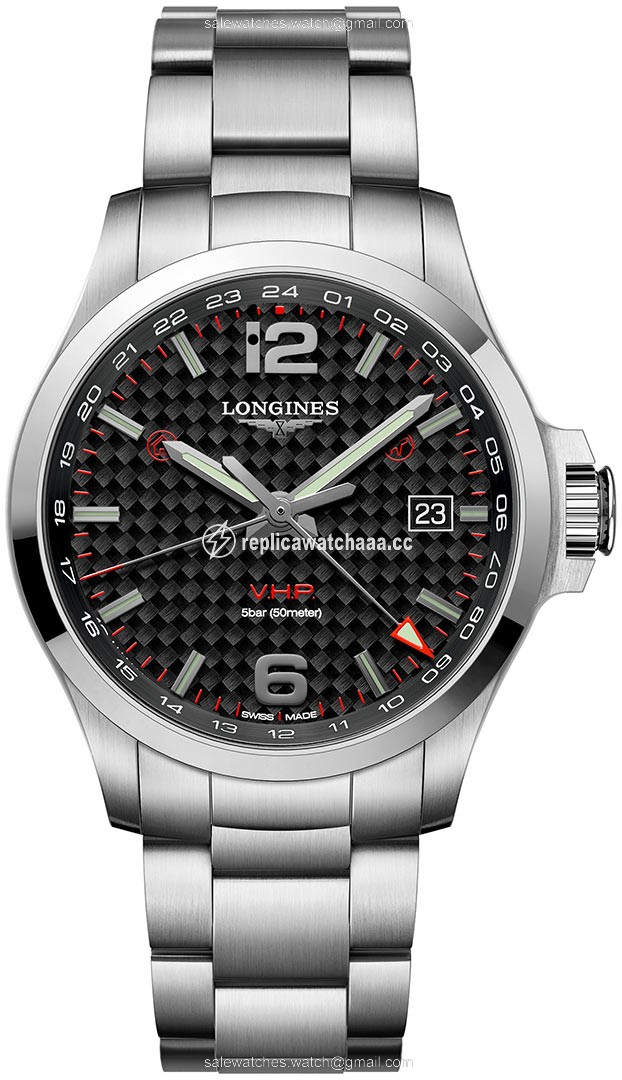 L3.728.4.66.6 L37284666 Longines Conquest V.H.P. GMT 43mm Mens Watch L3.728.4.66.6 L37284666 Longines Conquest V.H.P. GMT 43mm Mens Watch