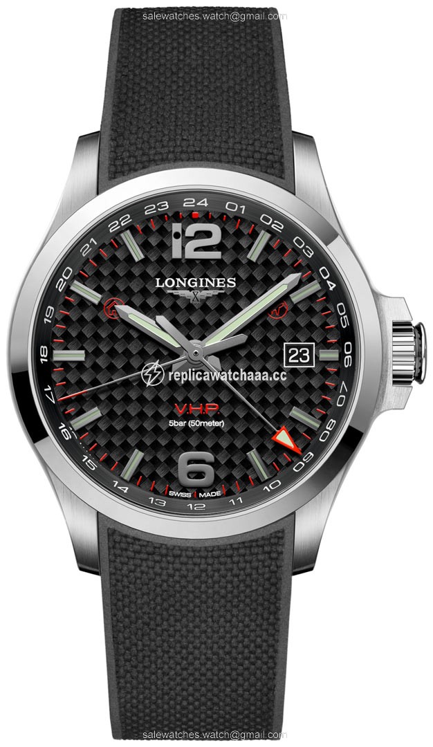 L3.728.4.66.9 L37284669 Longines Conquest V.H.P. GMT 43mm Mens Watch L3.728.4.66.9 L37284669 Longines Conquest V.H.P. GMT 43mm Mens Watch