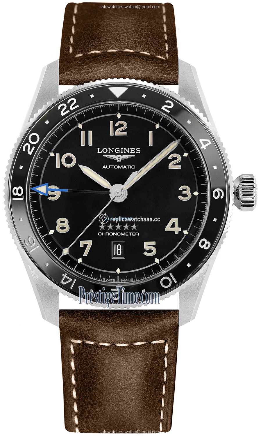 L3.812.4.53.2 L38124532 Longines Spirit Zulu Time 42mm Mens Watch L3.812.4.53.2 L38124532 Longines Spirit Zulu Time 42mm Mens Watch