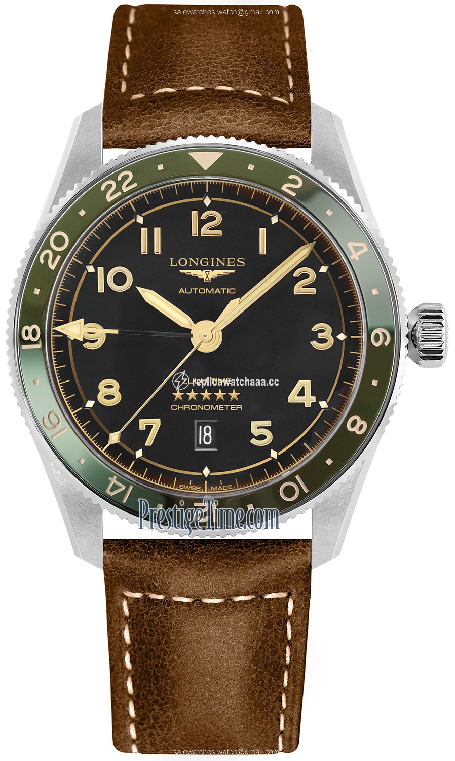 L3.812.4.63.2 L38124632 Longines Spirit Zulu Time 42mm Mens Watch L3.812.4.63.2 L38124632 Longines Spirit Zulu Time 42mm Mens Watch
