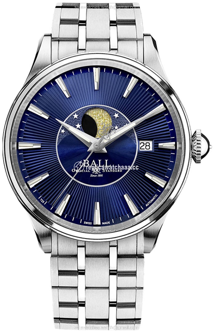 NM3082D-SJ-BE Ball Watch Trainmaster Moon Phase 40mm Mens Watch NM3082D-SJ-BE Ball Watch Trainmaster Moon Phase 40mm Mens Watch