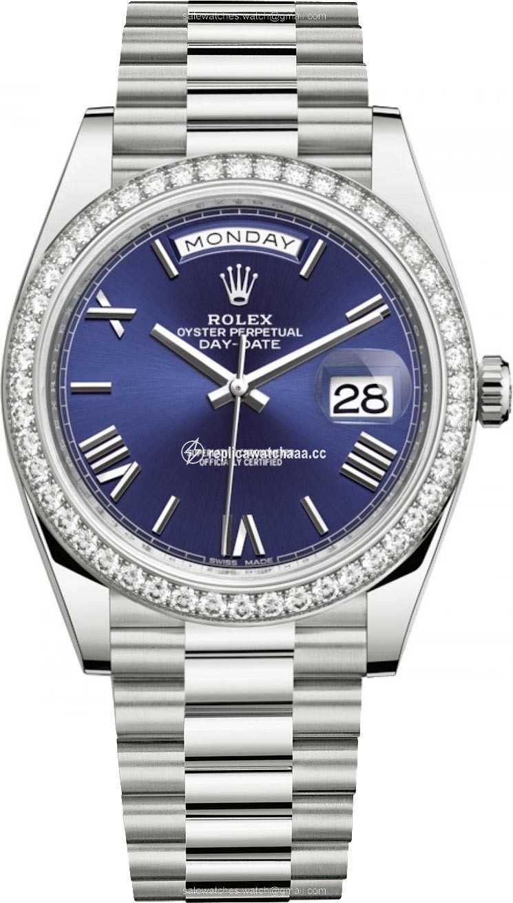 228349RBR Blue Roman Rolex Day-Date 40mm White Gold Mens Watch 228349RBR Blue Roman Rolex Day-Date 40mm White Gold Mens Watch