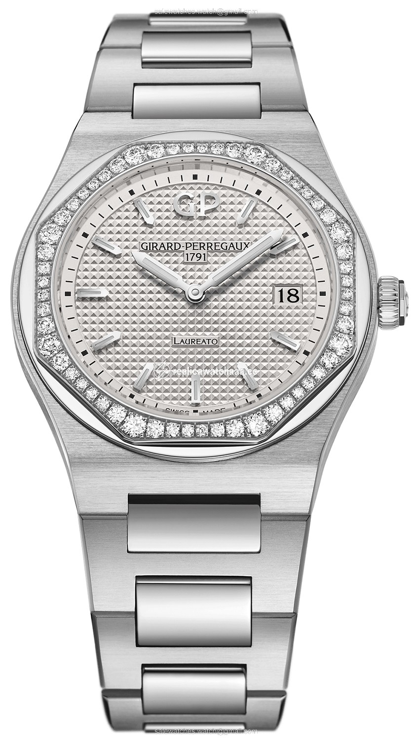 80189d11a131-11a Girard Perregaux Laureato Quartz 34mm Ladies Watch 80189d11a131-11a Girard Perregaux Laureato Quartz 34mm Ladies Watch
