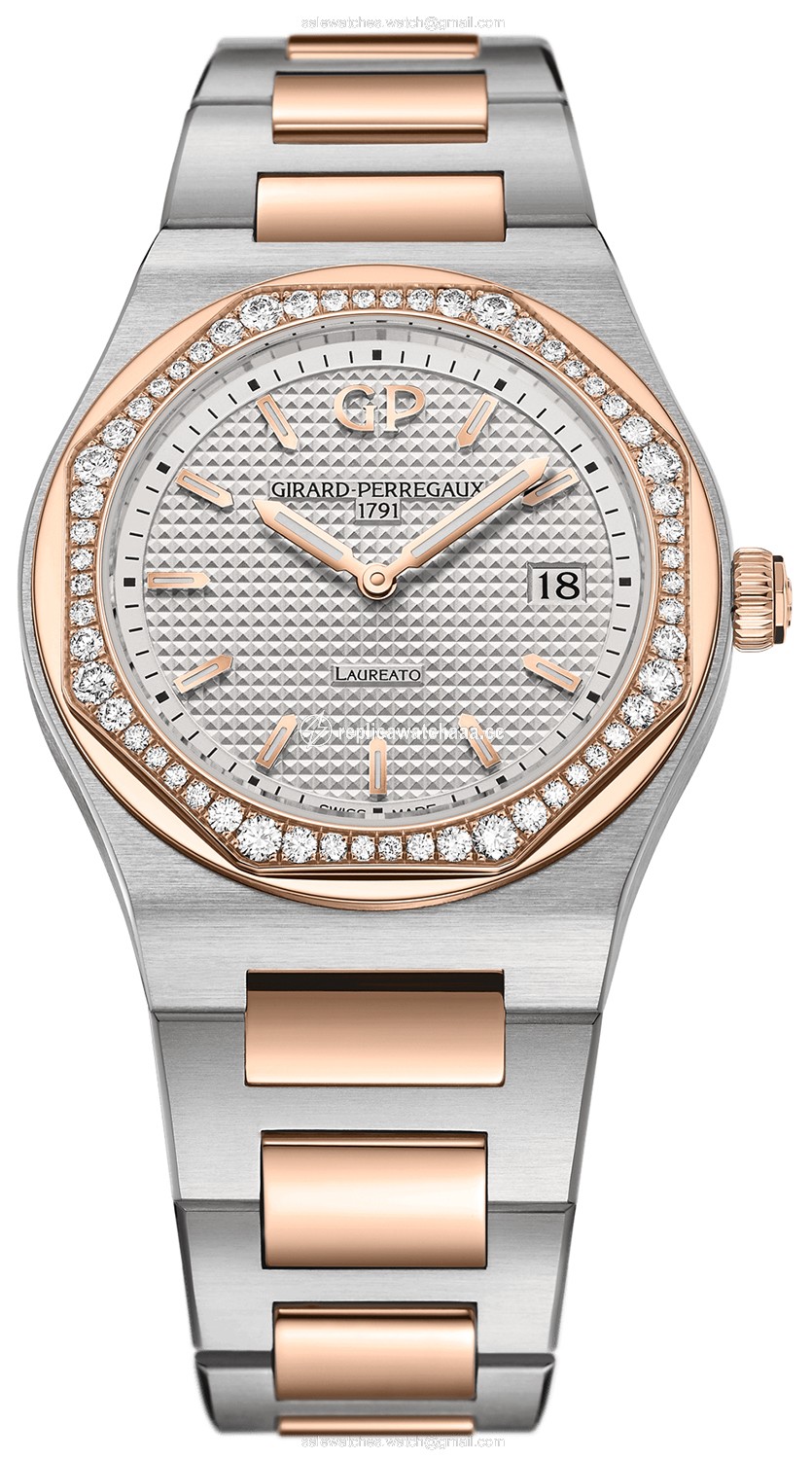 80189d56a132-56a Girard Perregaux Laureato Quartz 34mm Ladies Watch 80189d56a132-56a Girard Perregaux Laureato Quartz 34mm Ladies Watch