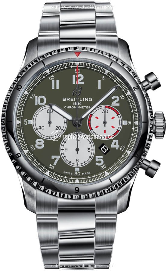 ab01192a1L1a1 Breitling Aviator 8 B01 Chronograph 43 Curtiss Warhawk Mens Watch ab01192a1L1a1 Breitling Aviator 8 B01 Chronograph 43 Curtiss Warhawk Mens Watch