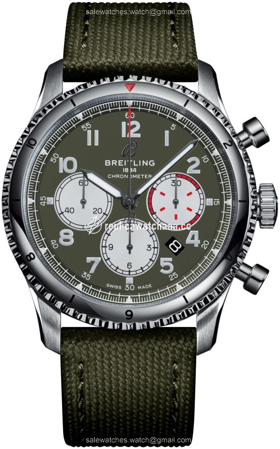 ab01192a1L1x2 Breitling Aviator 8 B01 Chronograph 43 Curtiss Warhawk Mens Watch ab01192a1L1x2 Breitling Aviator 8 B01 Chronograph 43 Curtiss Warhawk Mens Watch