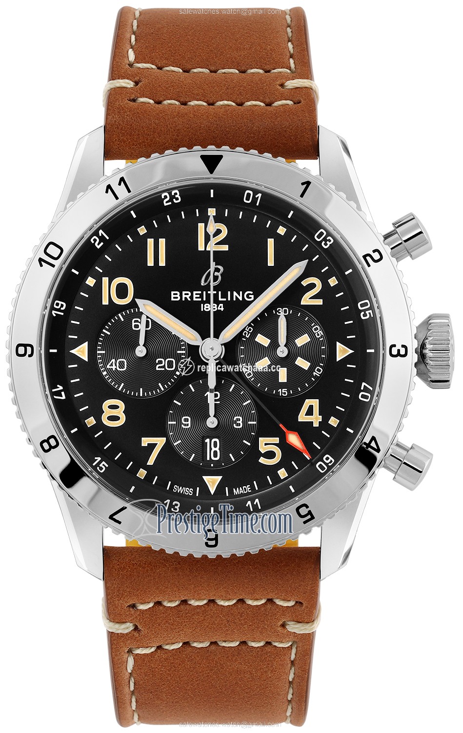 ab04453a1b1X1 P-51 MUSTANG Breitling Super AVI B04 Chronograph GMT 46mm Mens Watch ab04453a1b1X1 P-51 MUSTANG Breitling Super AVI B04 Chronograph GMT 46mm Mens Watch