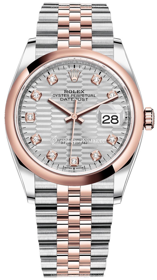 126201 Silver Fluted Diamond Jubilee Rolex Datejust 36mm Stainless Steel and Rose Gold Ladies Watch 126201 Silver Fluted Diamond Jubilee Rolex Datejust 36mm Stainless Steel and Rose Gold Ladies Watch