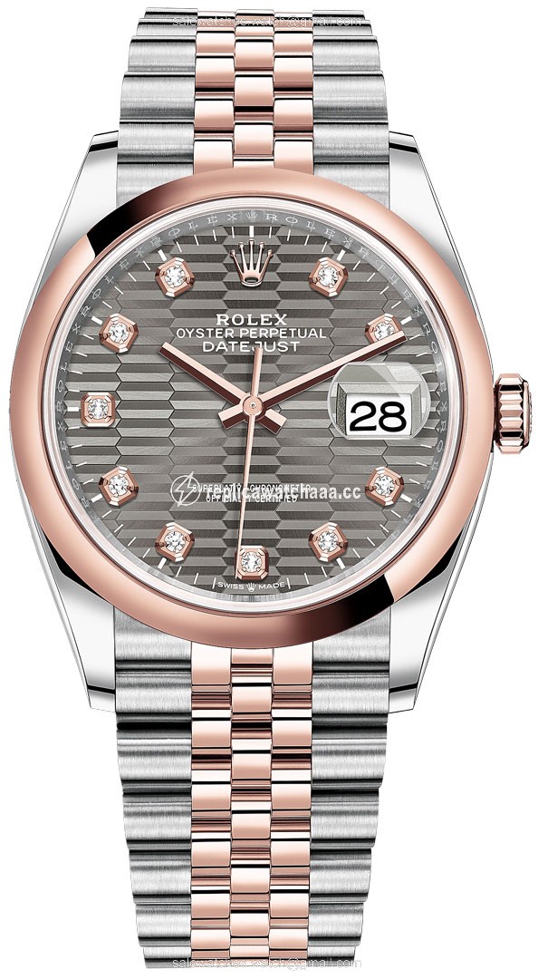 126201 Slate Fluted Diamond Jubilee Rolex Datejust 36mm Stainless Steel and Rose Gold Ladies Watch 126201 Slate Fluted Diamond Jubilee Rolex Datejust 36mm Stainless Steel and Rose Gold Ladies Watch