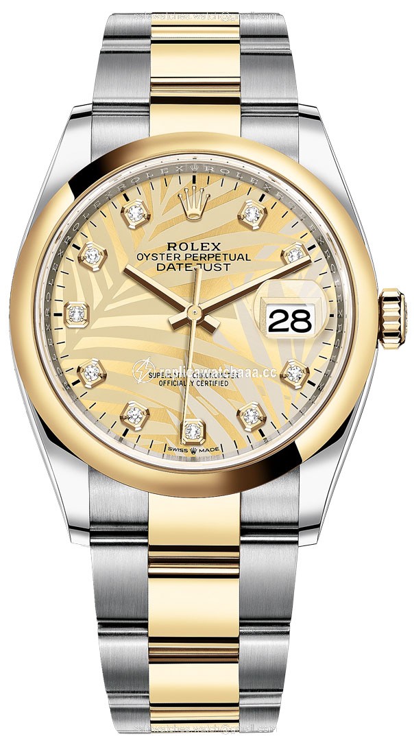 126203 Golden Palm Diamond Oyster Rolex Datejust 36mm Stainless Steel and Yellow Gold Ladies Watch 126203 Golden Palm Diamond Oyster Rolex Datejust 36mm Stainless Steel and Yellow Gold Ladies Watch