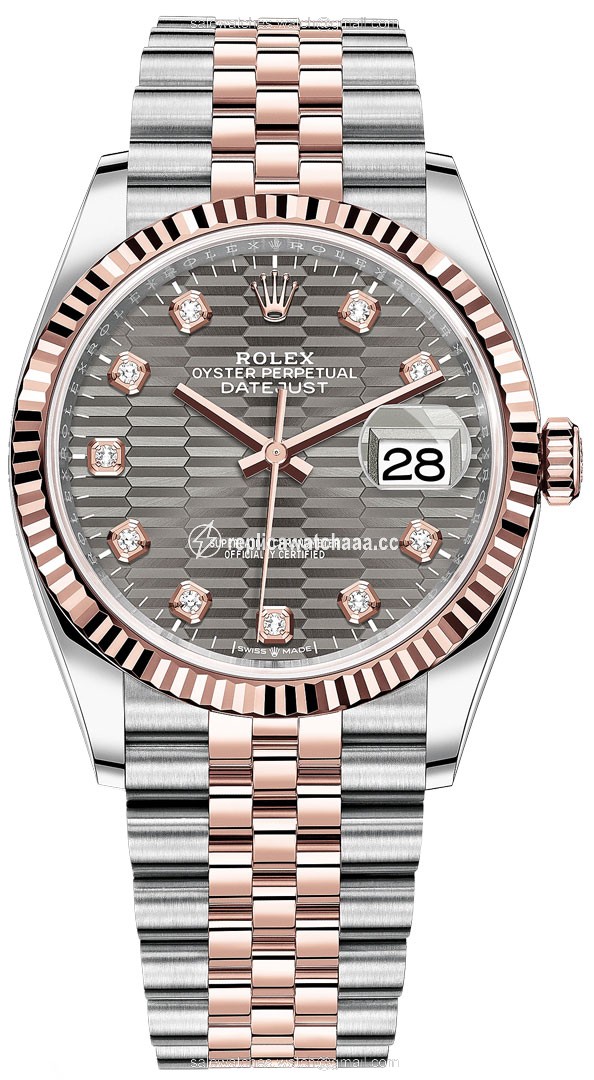 126231 Slate Fluted Diamond Jubilee Rolex Datejust 36mm Stainless Steel and Rose Gold Ladies Watch 126231 Slate Fluted Diamond Jubilee Rolex Datejust 36mm Stainless Steel and Rose Gold Ladies Watch
