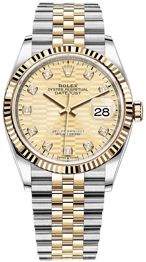126233 Golden Fluted Diamond Jubilee Rolex Datejust 36mm Stainless Steel and Yellow Gold Ladies Watch 126233 Golden Fluted Diamond Jubilee Rolex Datejust 36mm Stainless Steel and Yellow Gold Ladies Watch