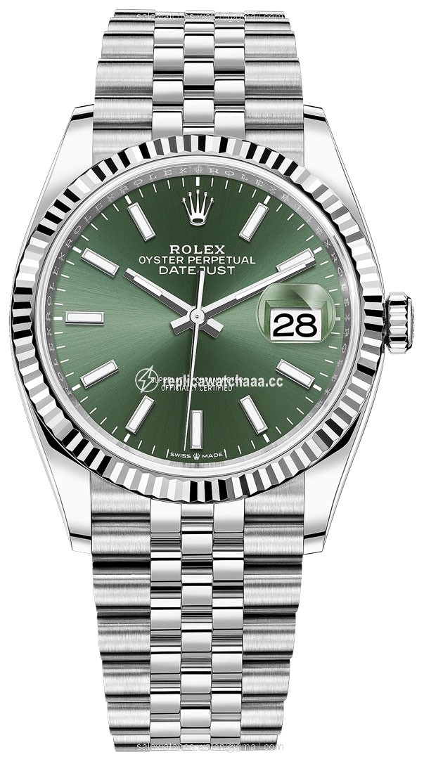 126234 Mint Green Index Jubilee Rolex Datejust 36mm Stainless Steel Midsize Watch 126234 Mint Green Index Jubilee Rolex Datejust 36mm Stainless Steel Midsize Watch