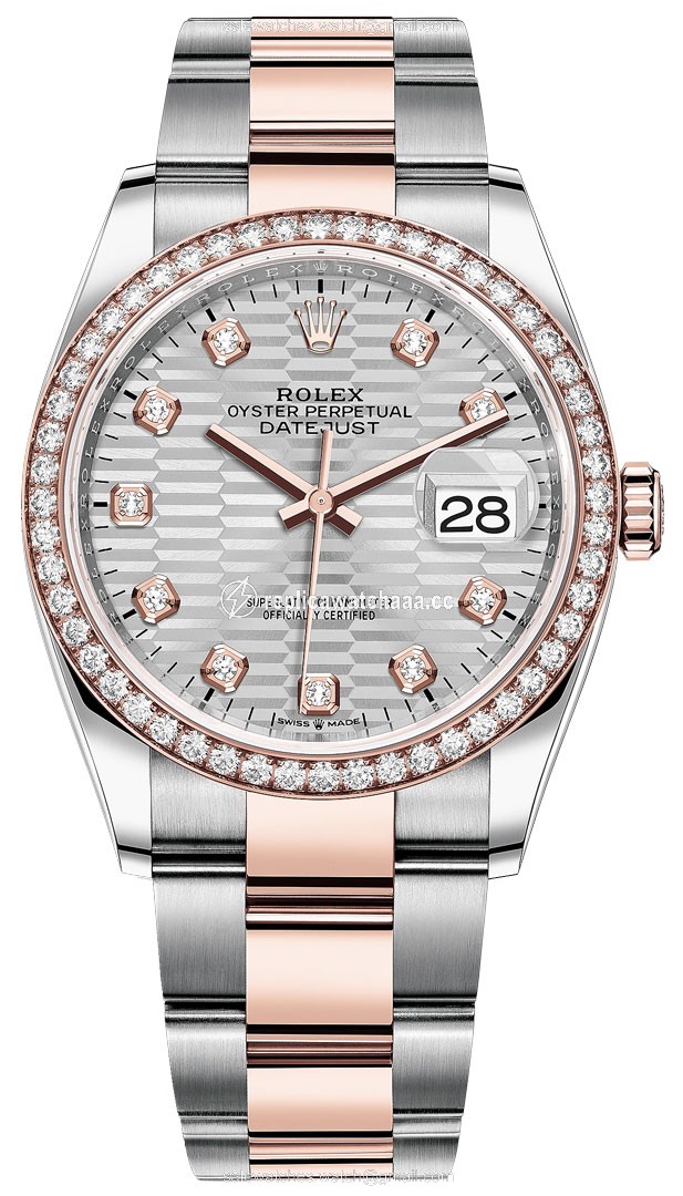126281rbr Silver Fluted Diamond Oyster Rolex Datejust 36mm Stainless Steel and Rose Gold Ladies Watch 126281rbr Silver Fluted Diamond Oyster Rolex Datejust 36mm Stainless Steel and Rose Gold Ladies Watch