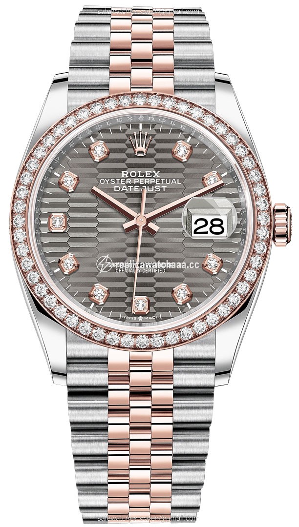126281rbr Slate Fluted Diamond Jubilee Rolex Datejust 36mm Stainless Steel and Rose Gold Ladies Watch 126281rbr Slate Fluted Diamond Jubilee Rolex Datejust 36mm Stainless Steel and Rose Gold Ladies Watch