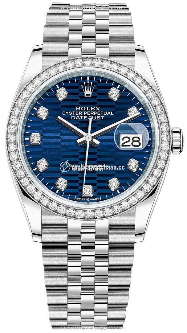 126284rbr Bright Blue Fluted Diamond Jubilee Rolex Datejust 36mm Stainless Steel Midsize Watch 126284rbr Bright Blue Fluted Diamond Jubilee Rolex Datejust 36mm Stainless Steel Midsize Watch