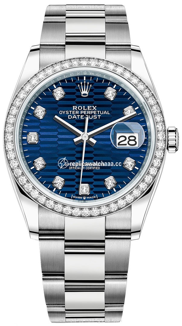 126284rbr Bright Blue Fluted Diamond Oyster Rolex Datejust 36mm Stainless Steel Midsize Watch 126284rbr Bright Blue Fluted Diamond Oyster Rolex Datejust 36mm Stainless Steel Midsize Watch