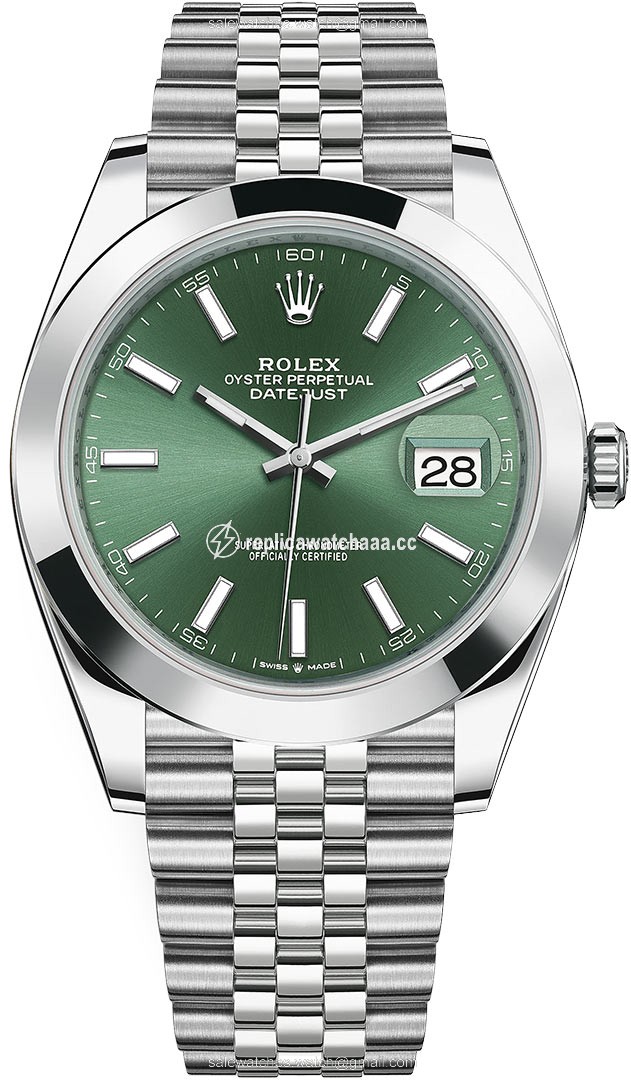 126300 Mint Green Jubilee Rolex Datejust 41mm Stainless Steel Mens Watch 126300 Mint Green Jubilee Rolex Datejust 41mm Stainless Steel Mens Watch